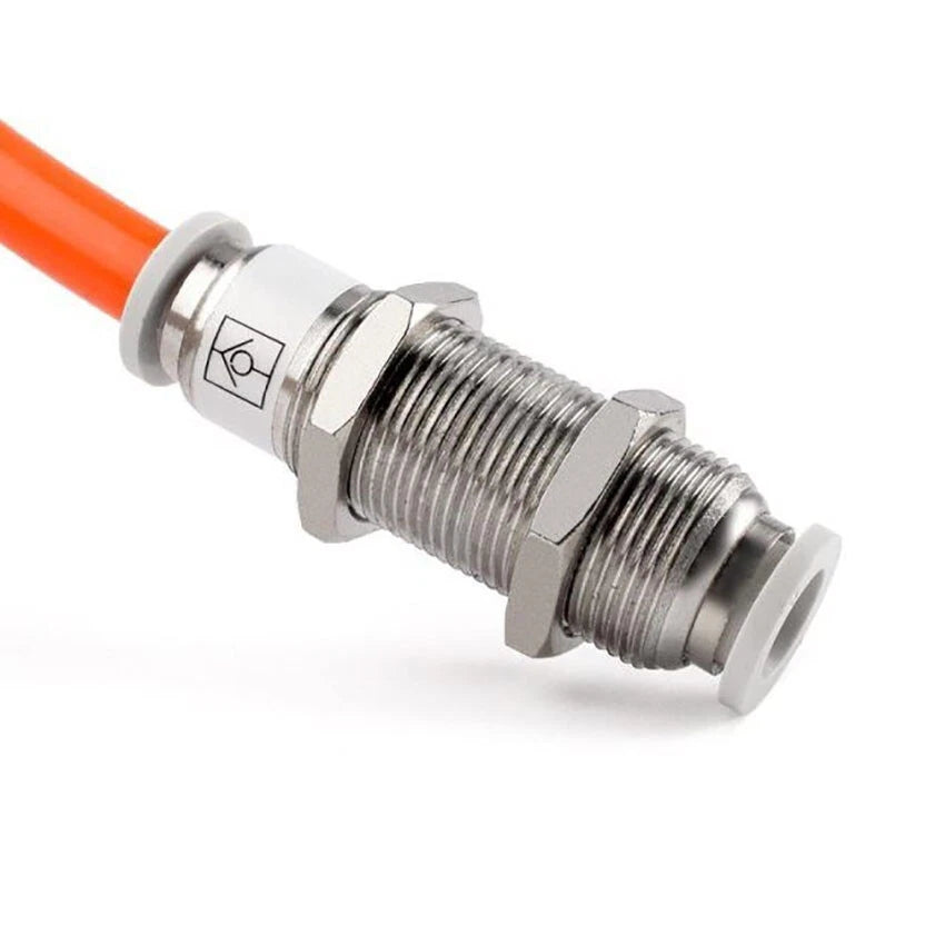 Nylon Pneumatic Bulk Head hose tube inline push fit connector 4mm 8mm 10mm 12mm