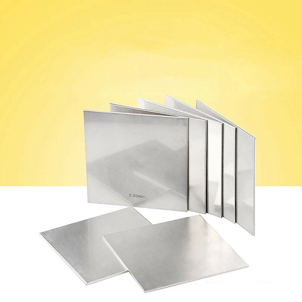Stainless Steel Plate Sheet 0.01mm to 1mm, 100x100, 100x300, 200x300, 300x300mm