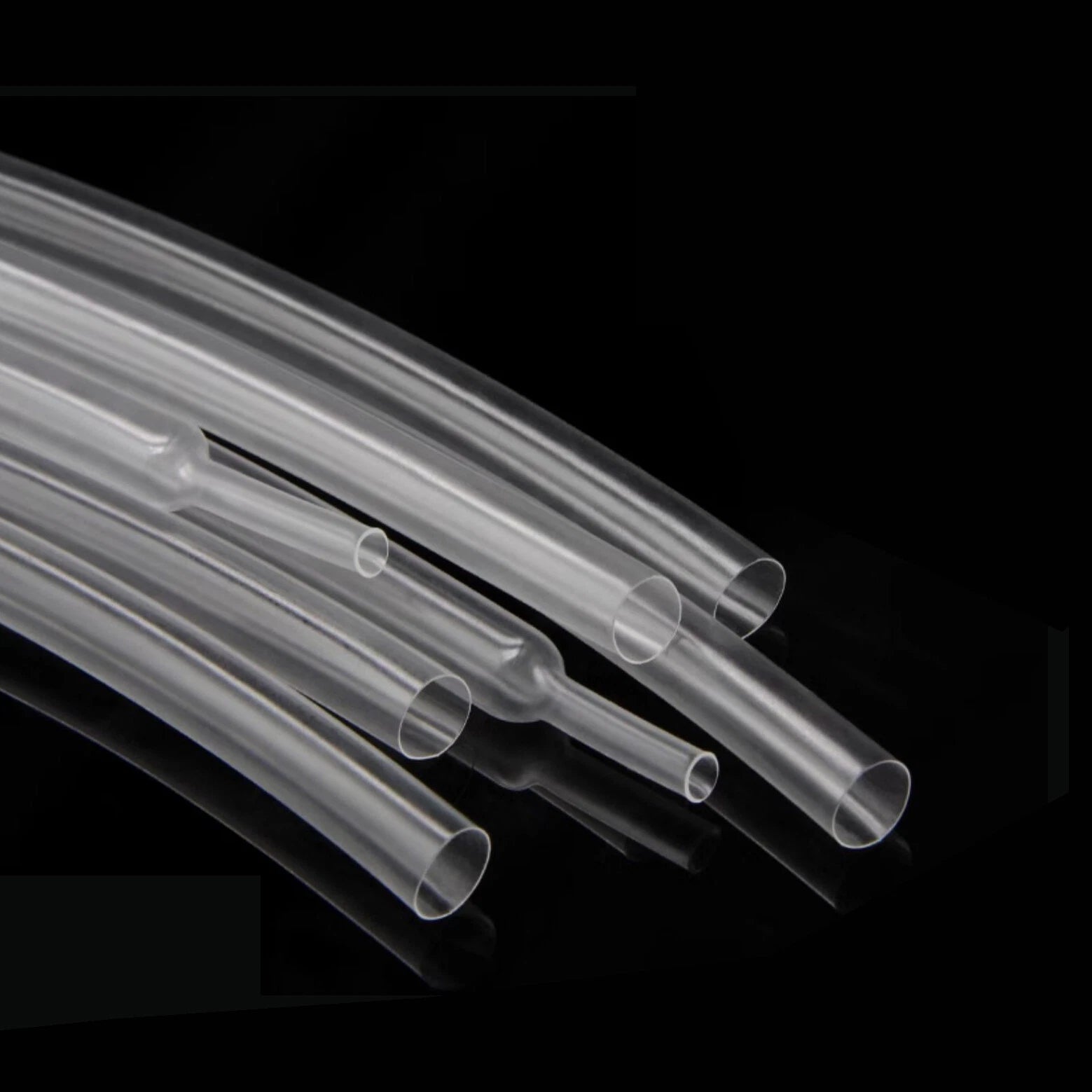 Clear Heat Shrink Tubing 2:1 Ratio — 1mm to 10mm, Multiple Lengths