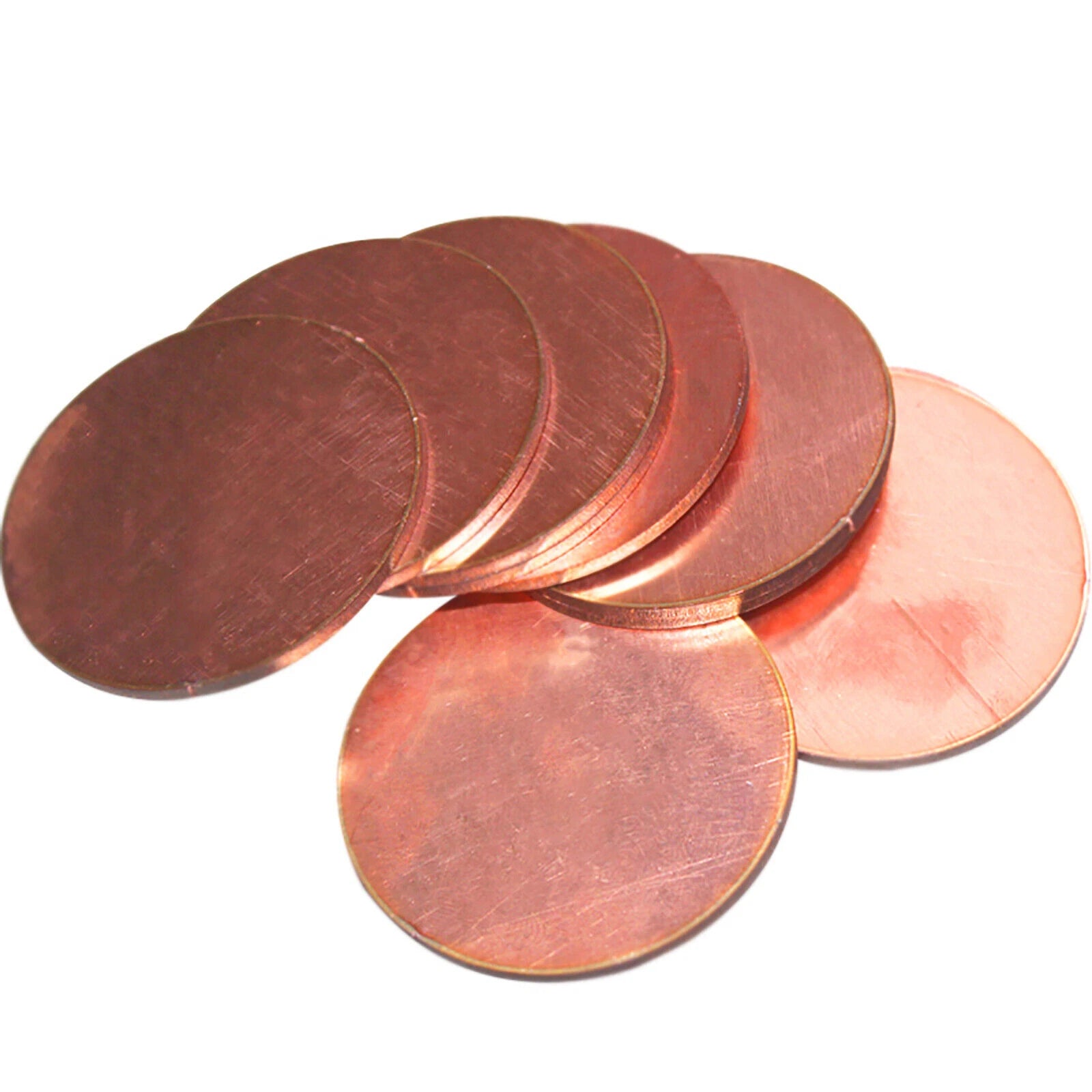 Solid Pure Copper Discs Blanks Round Plate Metal Sheet Thick 0.5~5mm Ø10mm~200mm