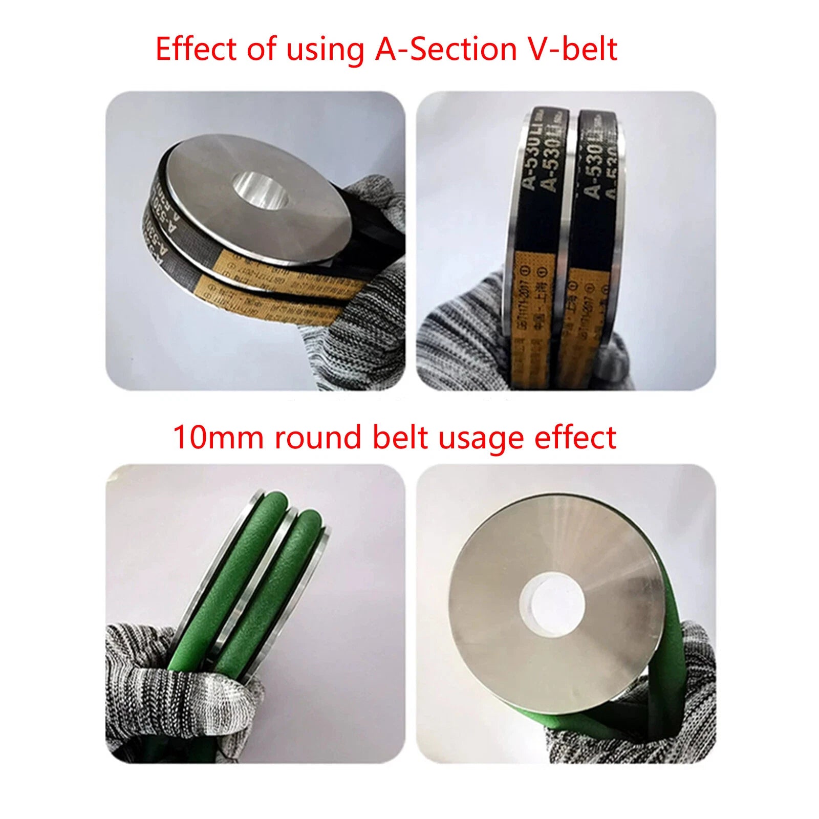 Double V-Groove Aluminum Drive Pulley For A-Section V-Belt Pulleys OD 40-100mm