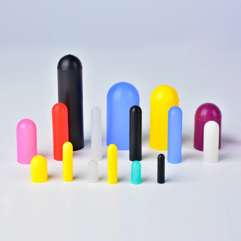 Silicone End Blanking Protective Cover – Elastic Screw Round Sleeve Caps, Insulated, High Temp 280°C (M0.5 to M56, White)