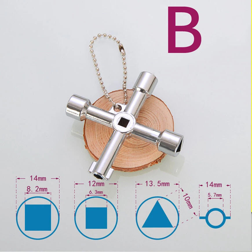 Key Wrench Square Triangle Plumber for Electric Cabinet Elevator Emergency Lift