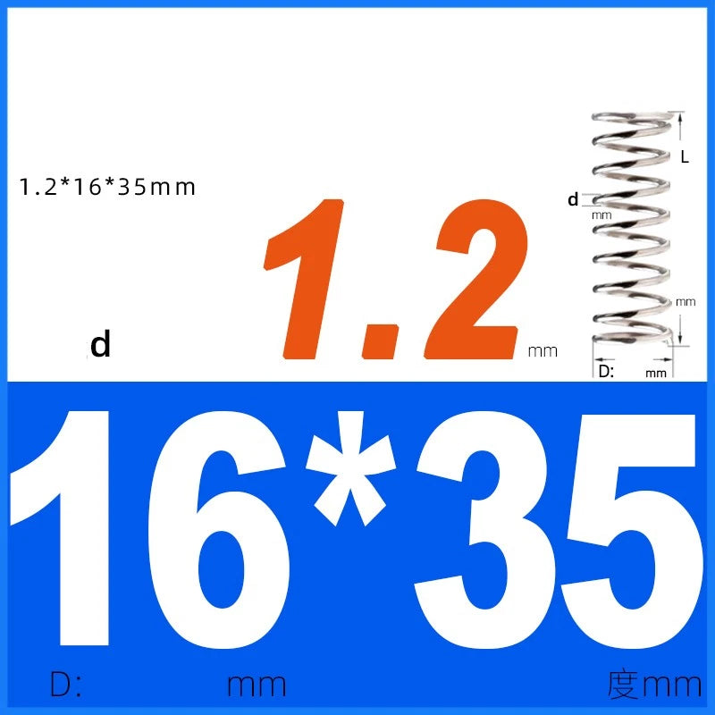 Compression Spring 1.2mm Wire Dia 14mm - 20mm OD Small Pressure Springs