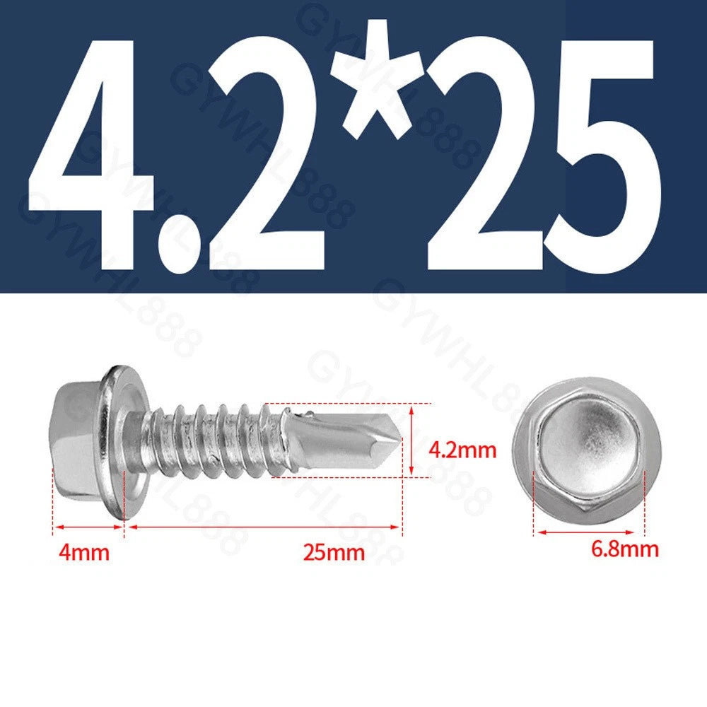 410 & A2 Stainless Hex Head Self‑Drilling Tek Screws – for Metal Roofing & Sheeting