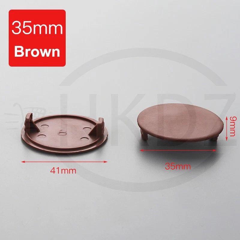 Plastic Screw Caps Covers 5–40mm – Push-in Furniture Hole Plugs, Black, White, Brown