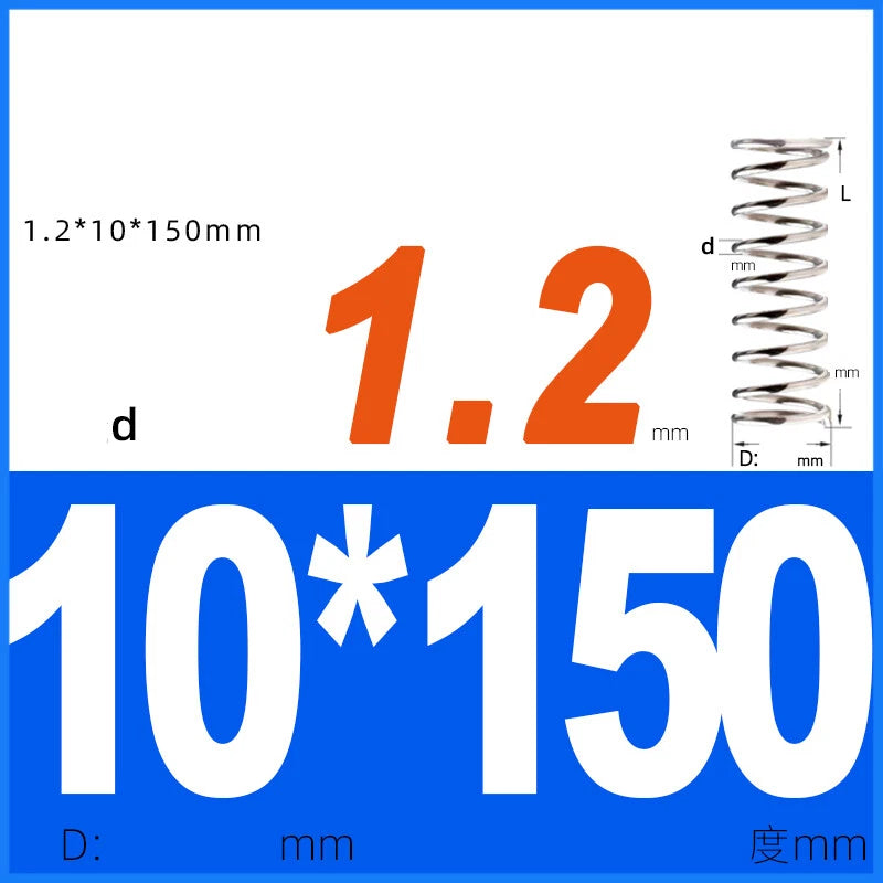 Compression Spring 1.2mm Wire Dia 8mm - 13mm OD Small Pressure Springs