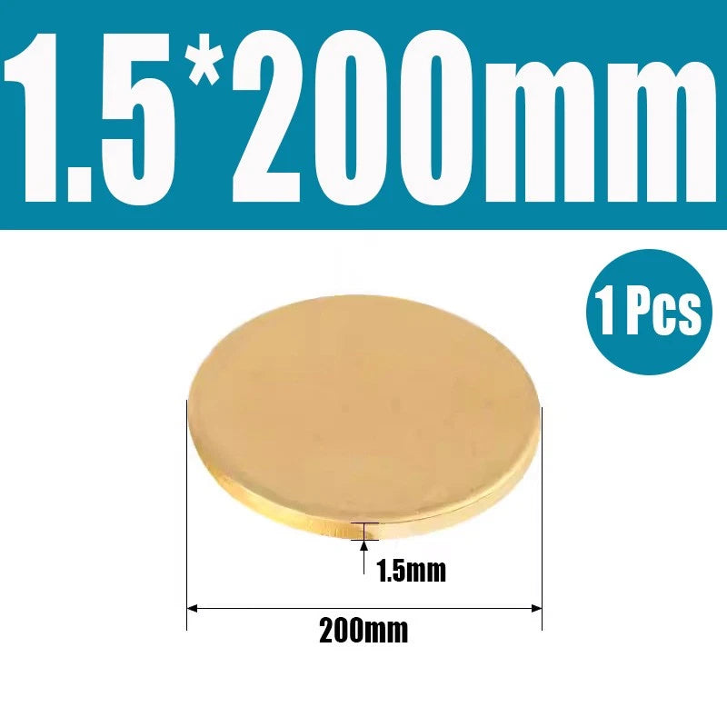 Thick 0.5mm-6mm Solid Brass Discs Blanks Discs Ø 20mm-300mm Metal Round Sheets