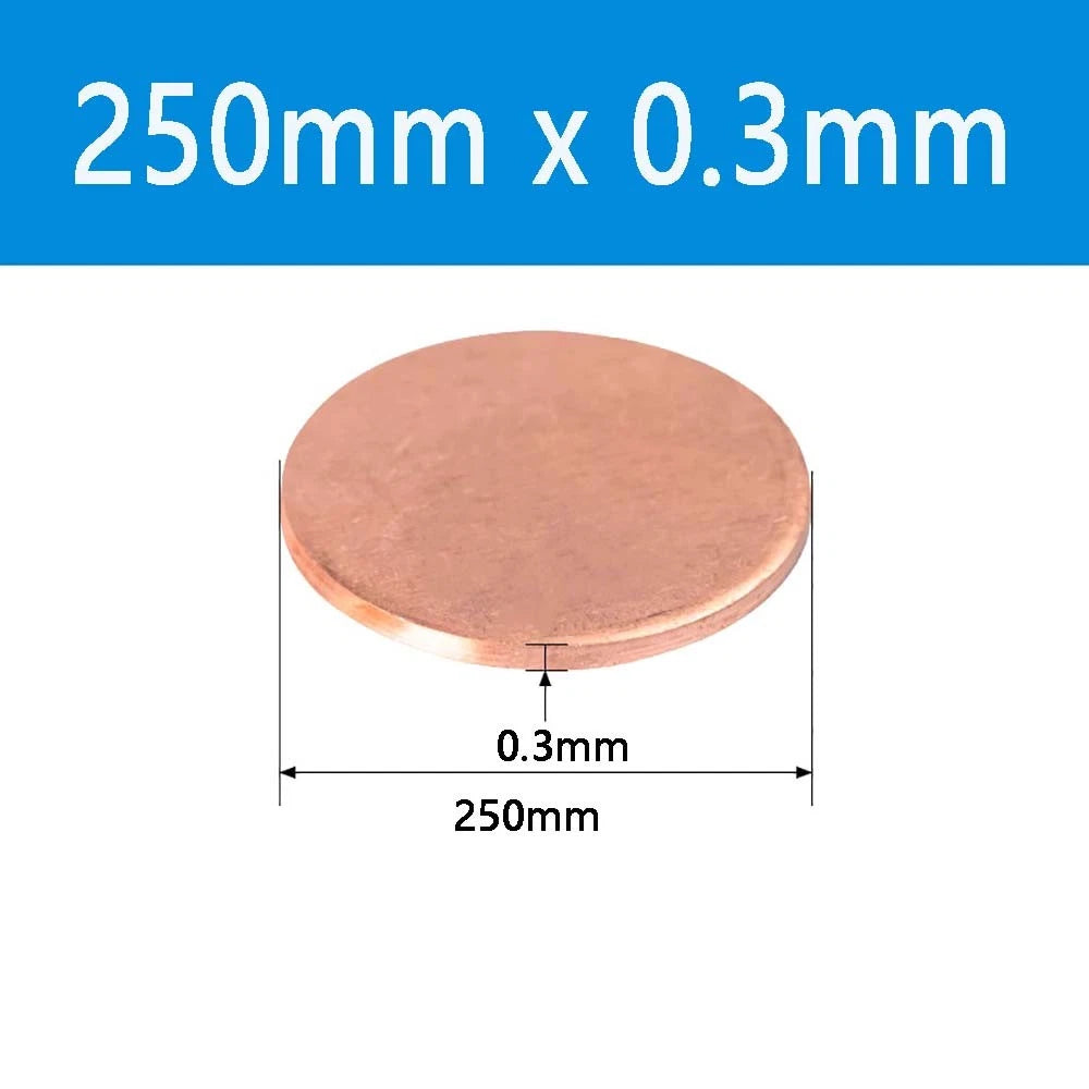 T2 Solid Pure Round Copper Sheet Flat Round Copper Disc Blank Round Metal Sheet