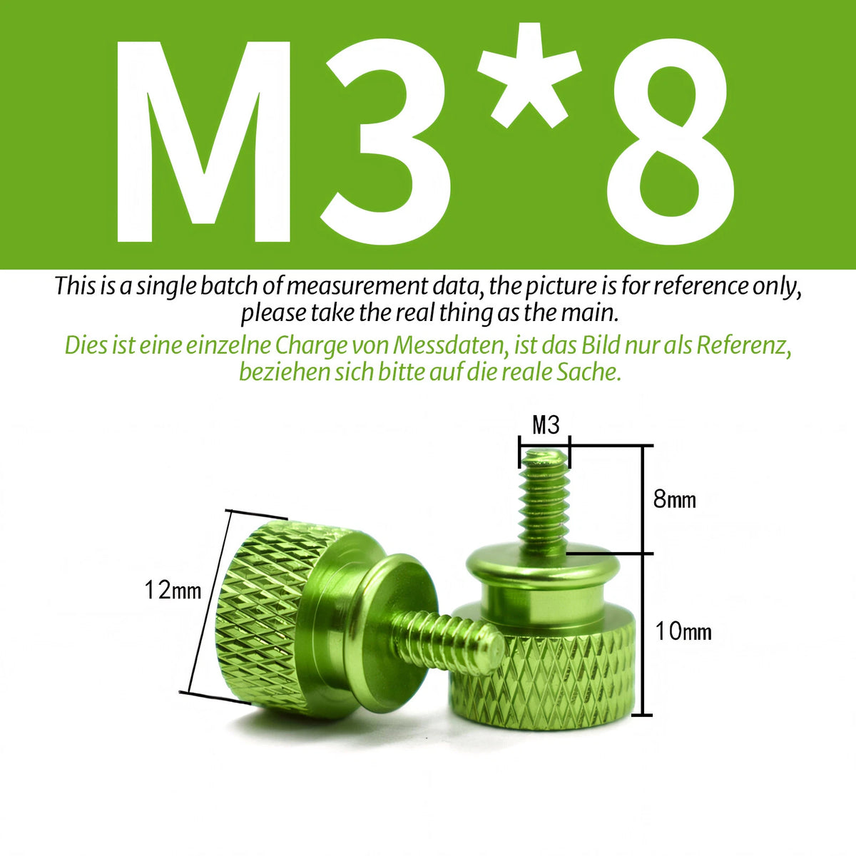 M3 Knurled Thumb Screws – Colorful Aluminum Alloy Hand-Tighten Grip Bolts