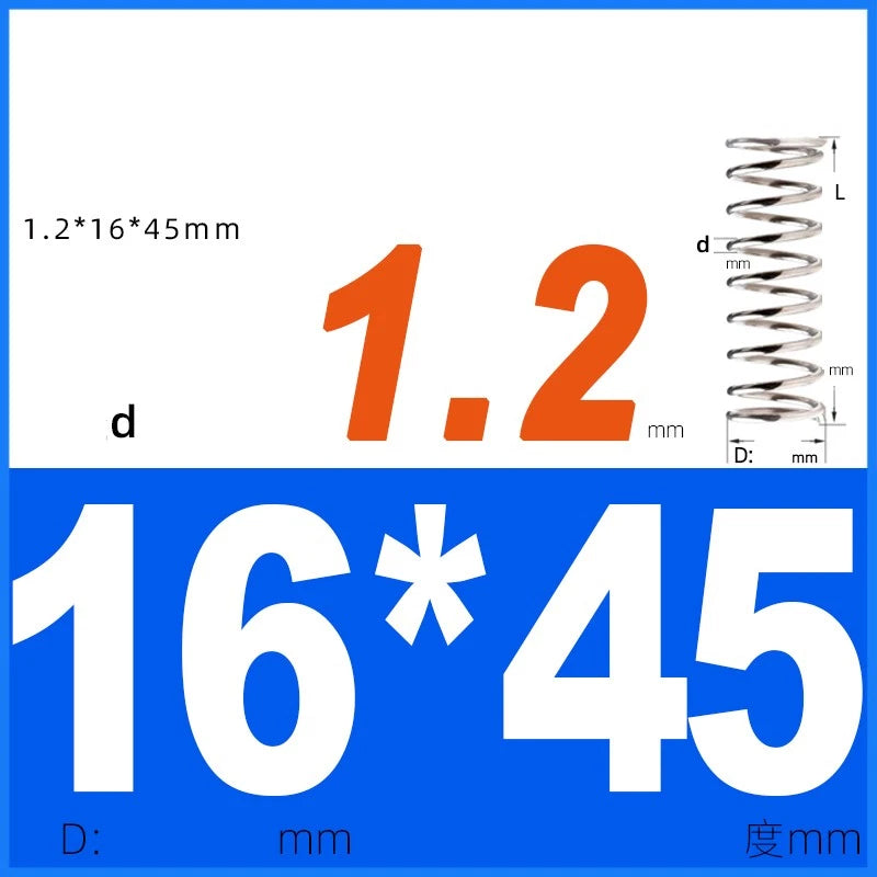 Compression Spring 1.2mm Wire Dia 14mm - 20mm OD Small Pressure Springs