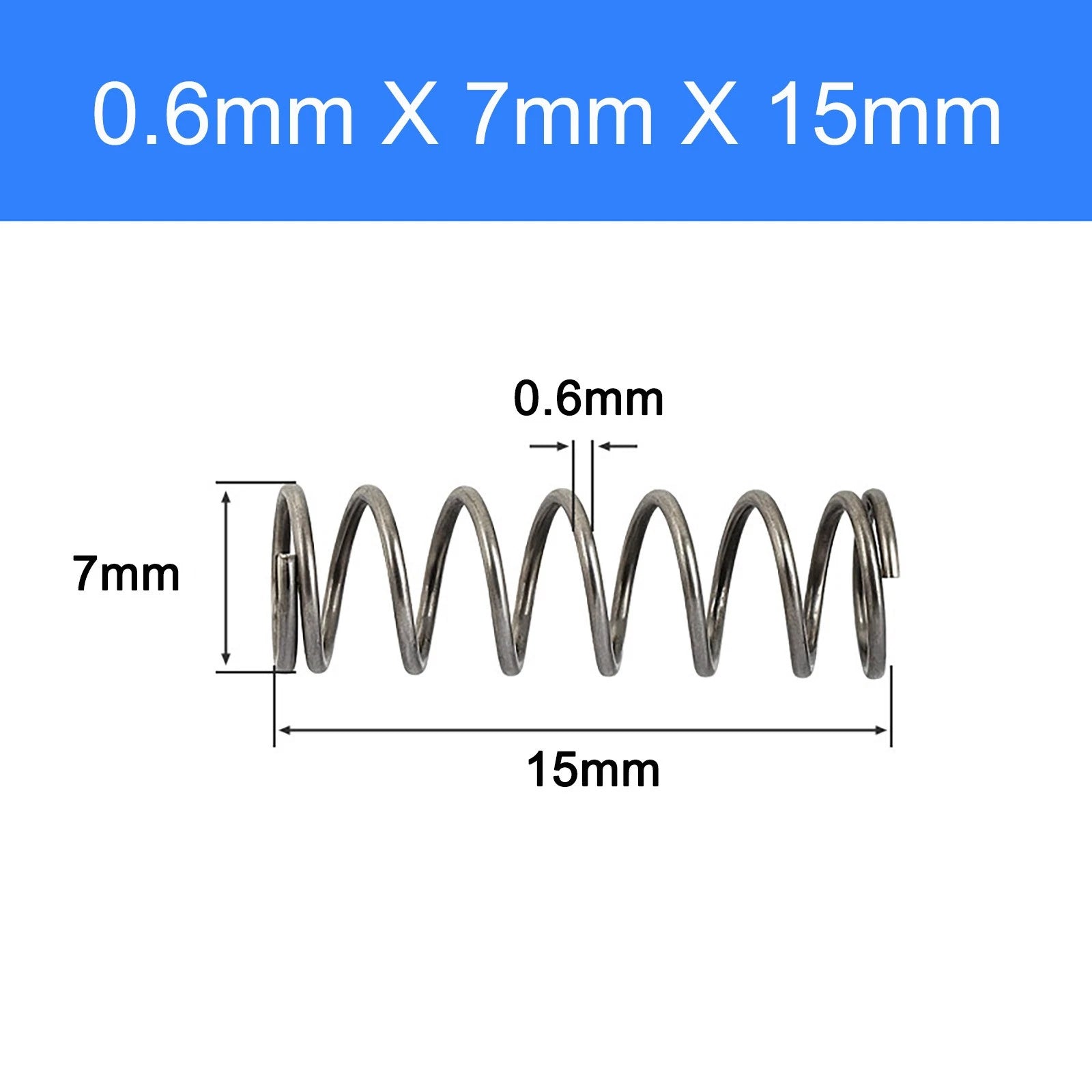 Spring Steel Compression Spring Pressure Coil Spring Wire 0.6mm OD 3-12mm Shop