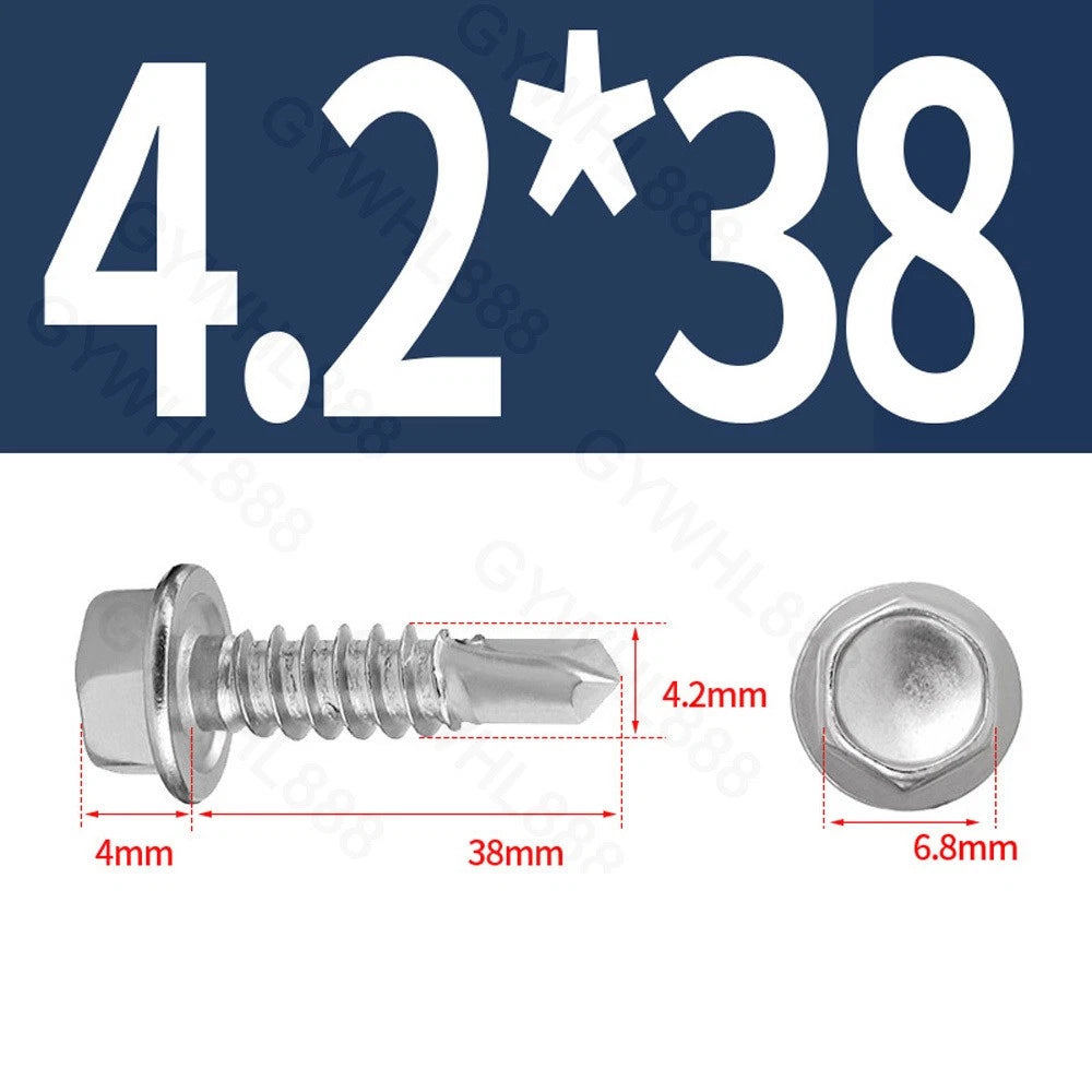 410 & A2 Stainless Hex Head Self‑Drilling Tek Screws – for Metal Roofing & Sheeting