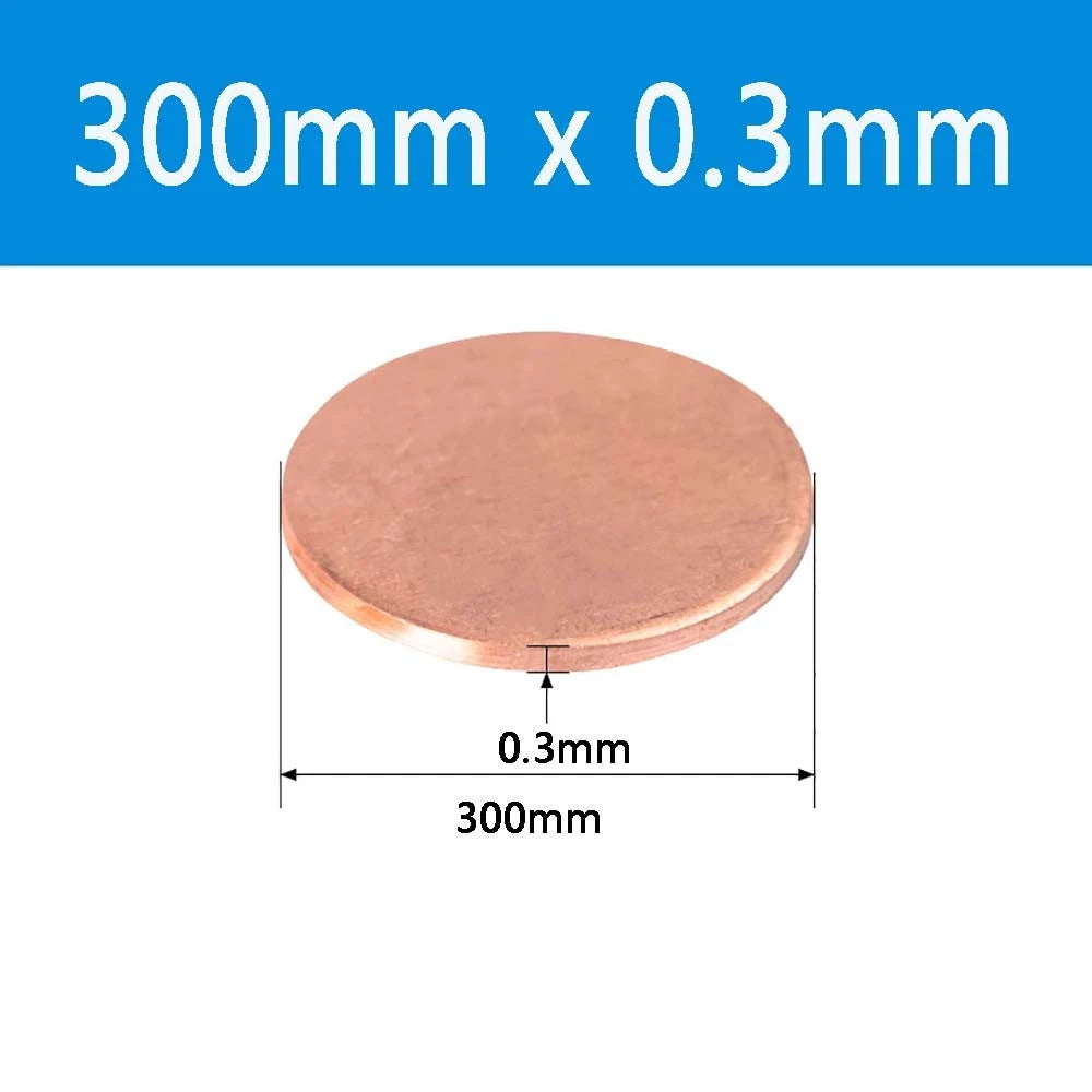 T2 Solid Pure Round Copper Sheet Flat Round Copper Disc Blank Round Metal Sheet