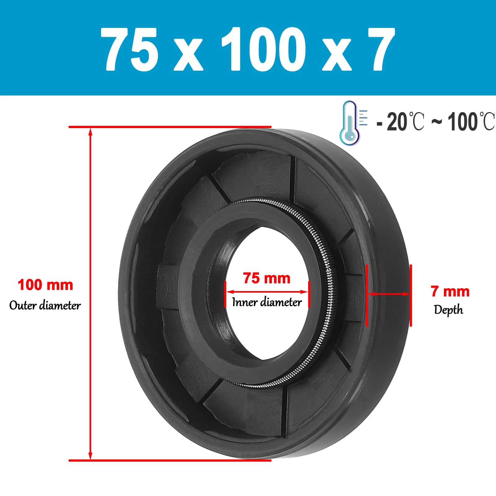 Oil Seal 75 76 77 78 79 80 81 82mm Inner dia Rotary Shaft Double Lip R23 TC TTO