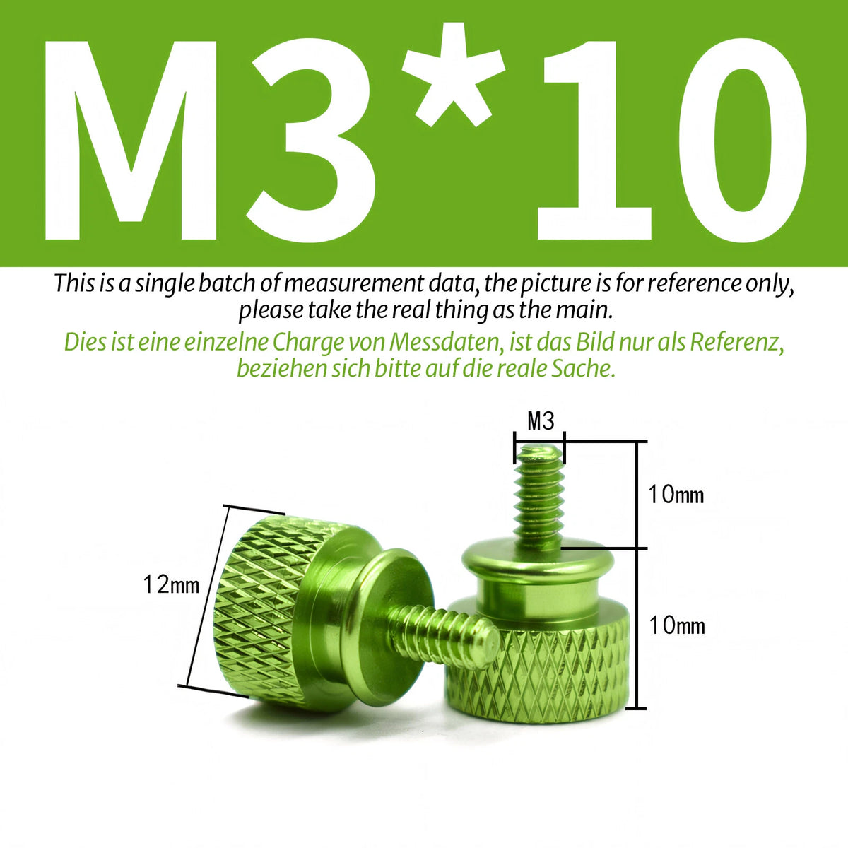 M3 Knurled Thumb Screws – Colorful Aluminum Alloy Hand-Tighten Grip Bolts