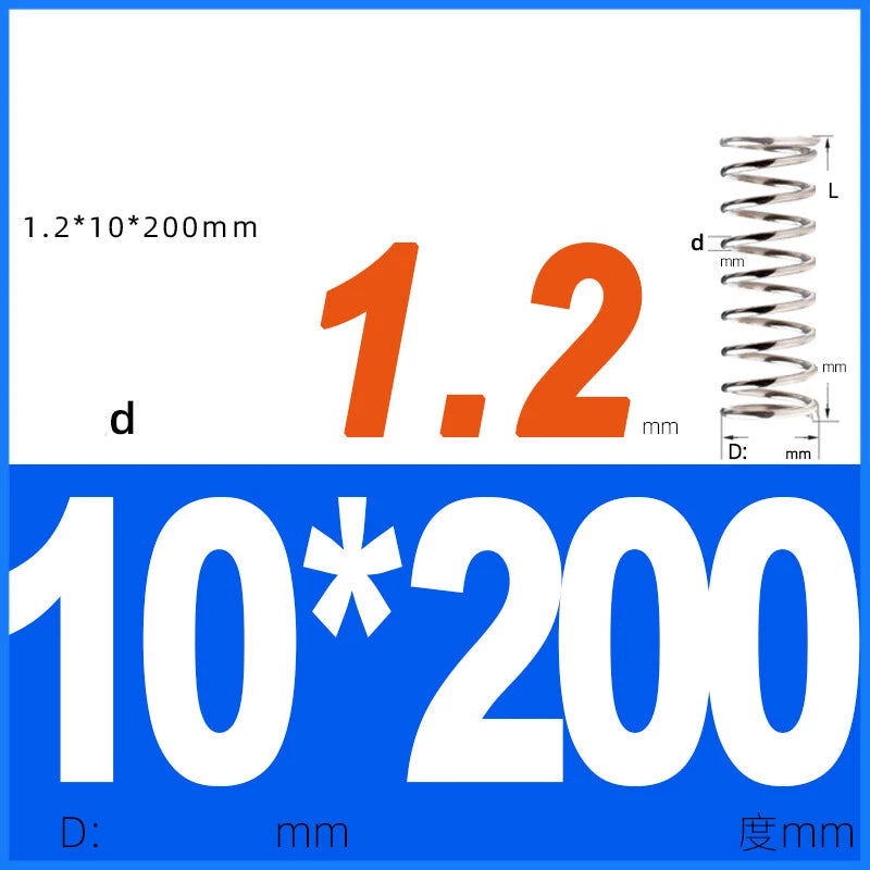Compression Spring 1.2mm Wire Dia 8mm - 13mm OD Small Pressure Springs