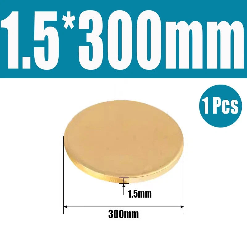 Thick 0.5mm-6mm Solid Brass Discs Blanks Discs Ø 20mm-300mm Metal Round Sheets