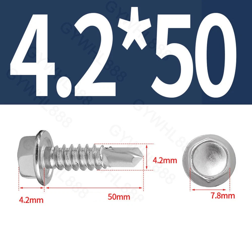 410 & A2 Stainless Hex Head Self‑Drilling Tek Screws – for Metal Roofing & Sheeting
