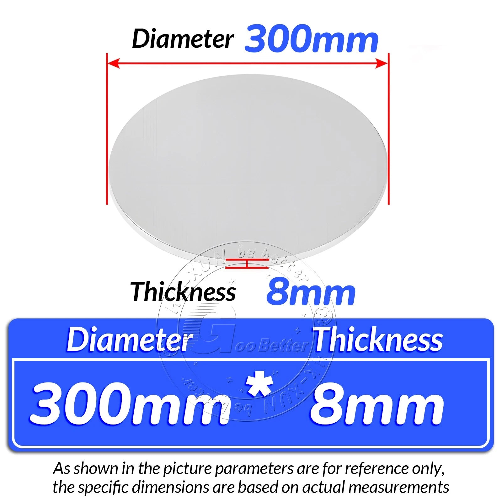 Round 6061 Aluminum Sheet Disc Plate 1mm-20mm Thick DIY Model Craft Art Handmade