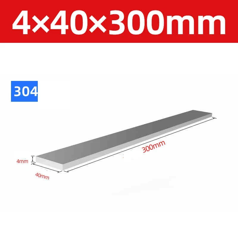 304 Stainless Steel Flat Bar Metal Plate Strip Width 10mm-80mm Thick 3mm to 20mm