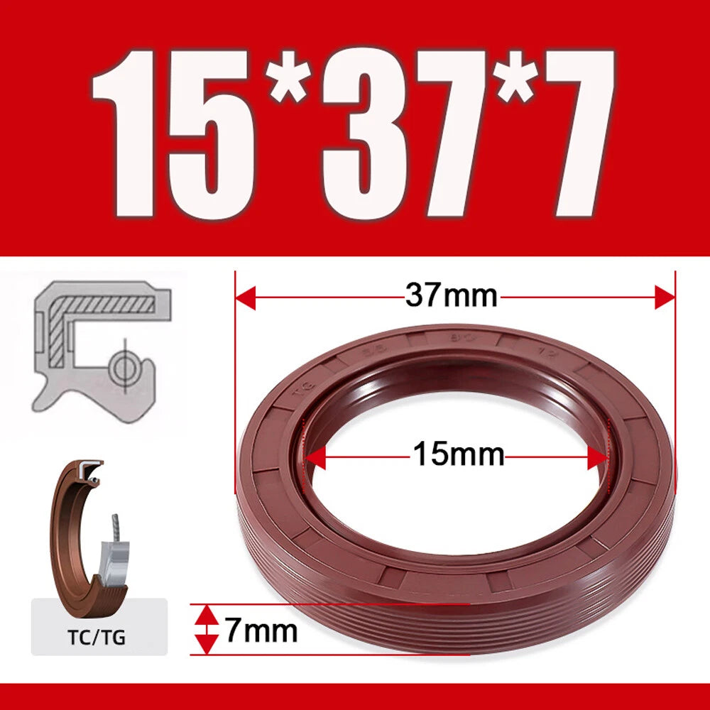 Metric TC Oil Seal FKM Dual Lip Rotary Shaft Seal 8mm–40mm Bore