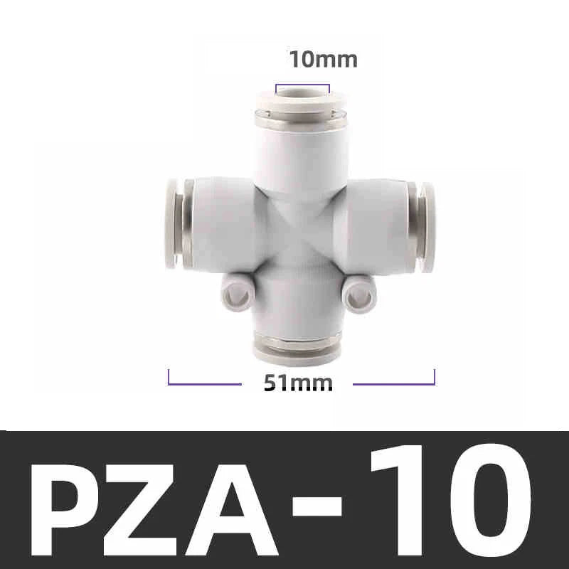 White Pneumatic Push Fit Connector Tube Pipe Joiner Air Water Lines Hose 4-16mm