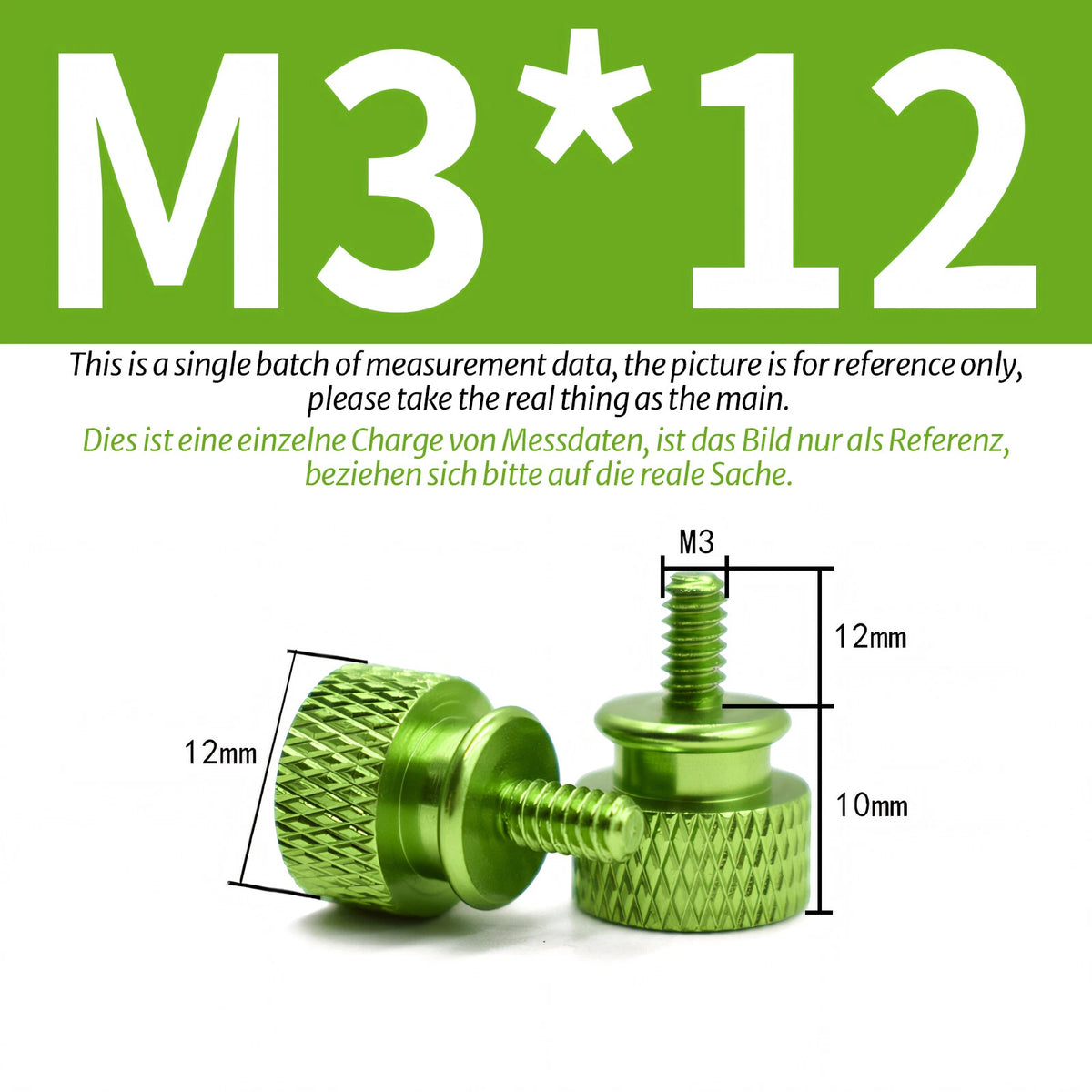 M3 Knurled Thumb Screws – Colorful Aluminum Alloy Hand-Tighten Grip Bolts