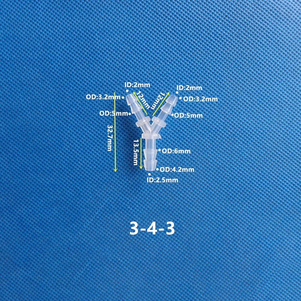 Y-Type 3-Way Barbed Hose Connector — Plastic Tee Fitting for Tube & Pipe
