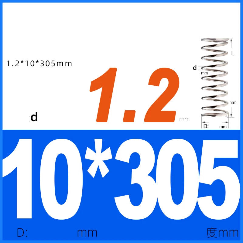 Compression Spring 1.2mm Wire Dia 8mm - 13mm OD Small Pressure Springs