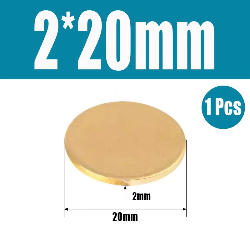 Thick 0.5mm-6mm Solid Brass Discs Blanks Discs Ø 20mm-300mm Metal Round Sheets