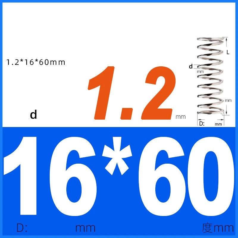 Compression Spring 1.2mm Wire Dia 14mm - 20mm OD Small Pressure Springs