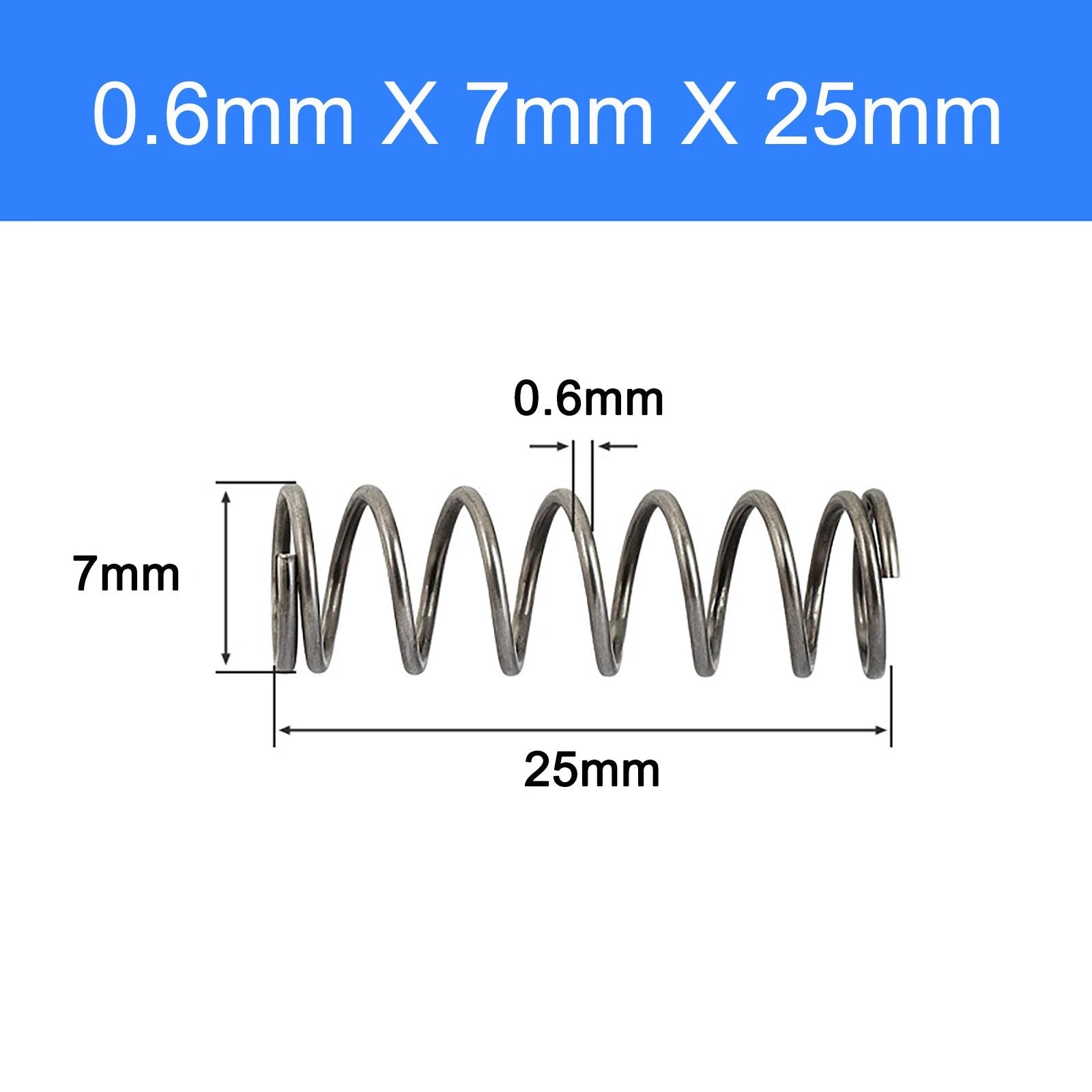 Spring Steel Compression Spring Pressure Coil Spring Wire 0.6mm OD 3-12mm Shop