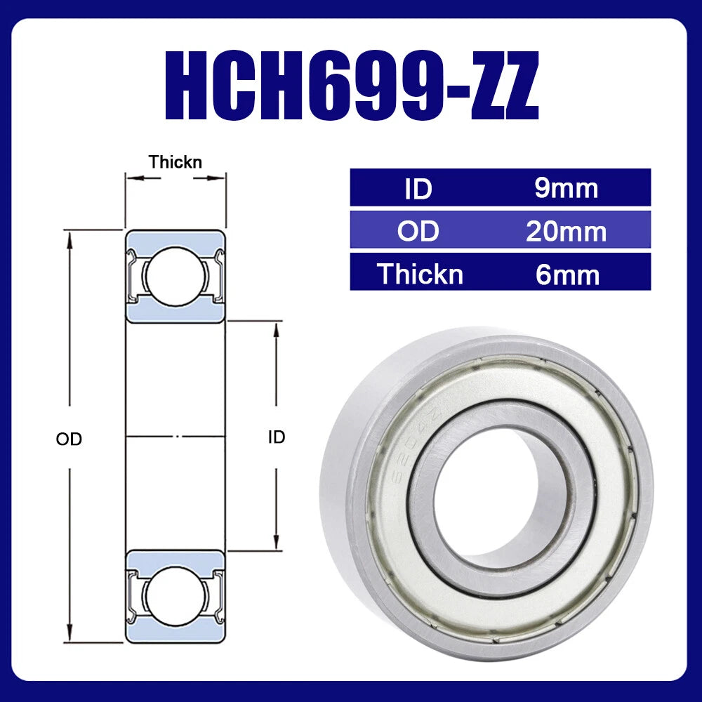 HCH Bearings Deep Groove Ball Bearing, ZZ or 2RZ, 604 to 6906 - Models Complete
