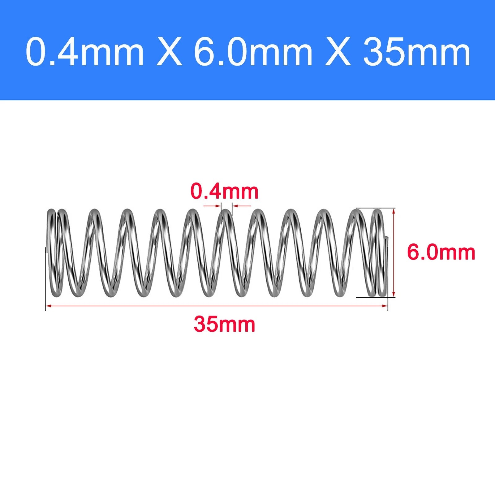 Micro Compression Spring Stainless Steel 0.4mm Wire Small Tiny Miniature Repair