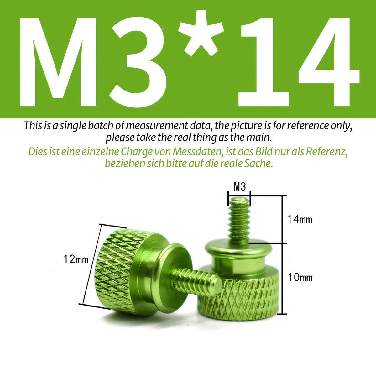 M3 Knurled Thumb Screws – Colorful Aluminum Alloy Hand-Tighten Grip Bolts