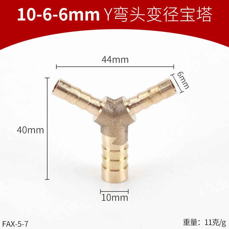 Brass Reducing Hose Fittings – Straight, L, T & Y Connectors for Gas & Air Tube