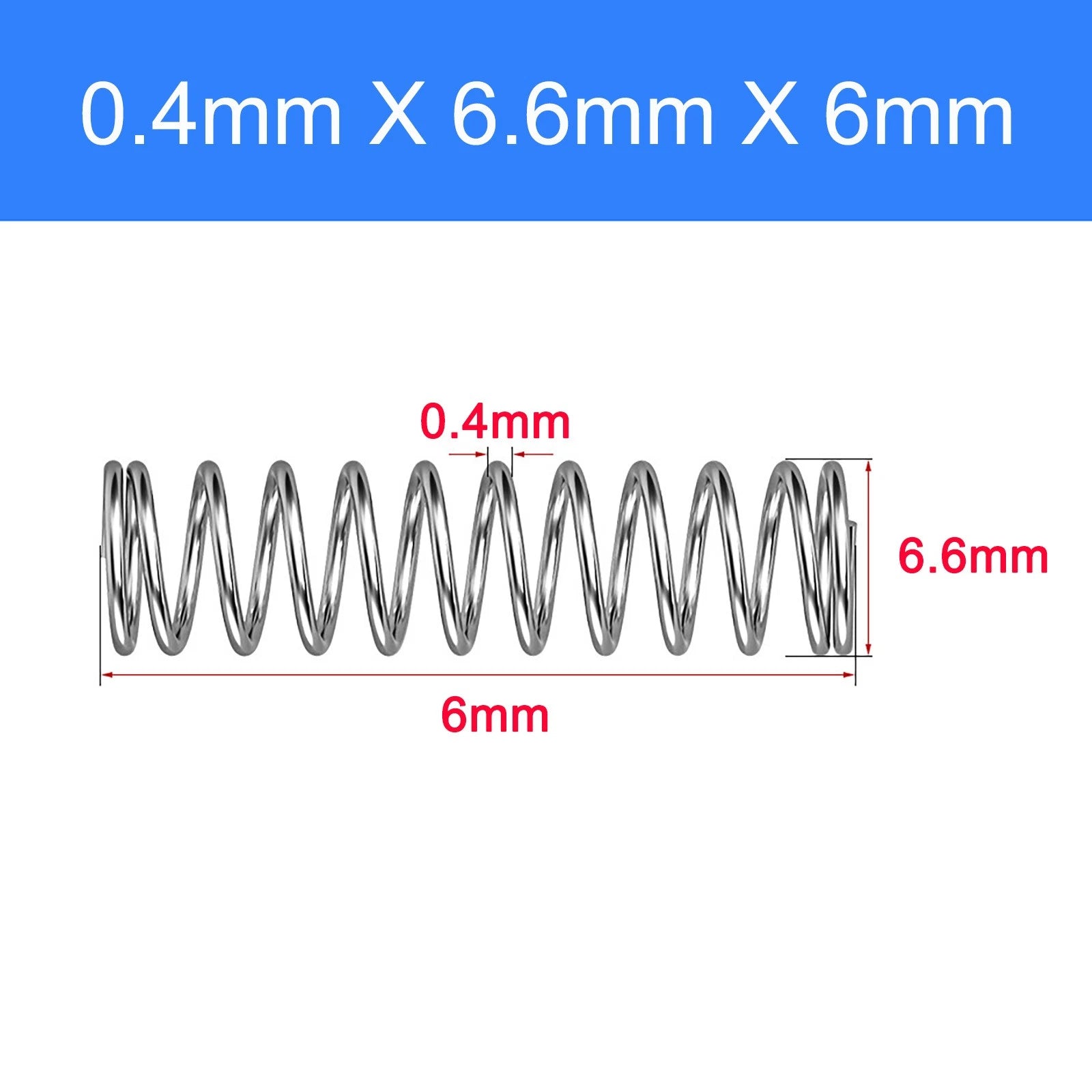 Micro Compression Spring Stainless Steel 0.4mm Wire Small Tiny Miniature Repair