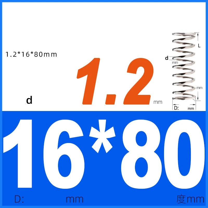 Compression Spring 1.2mm Wire Dia 14mm - 20mm OD Small Pressure Springs