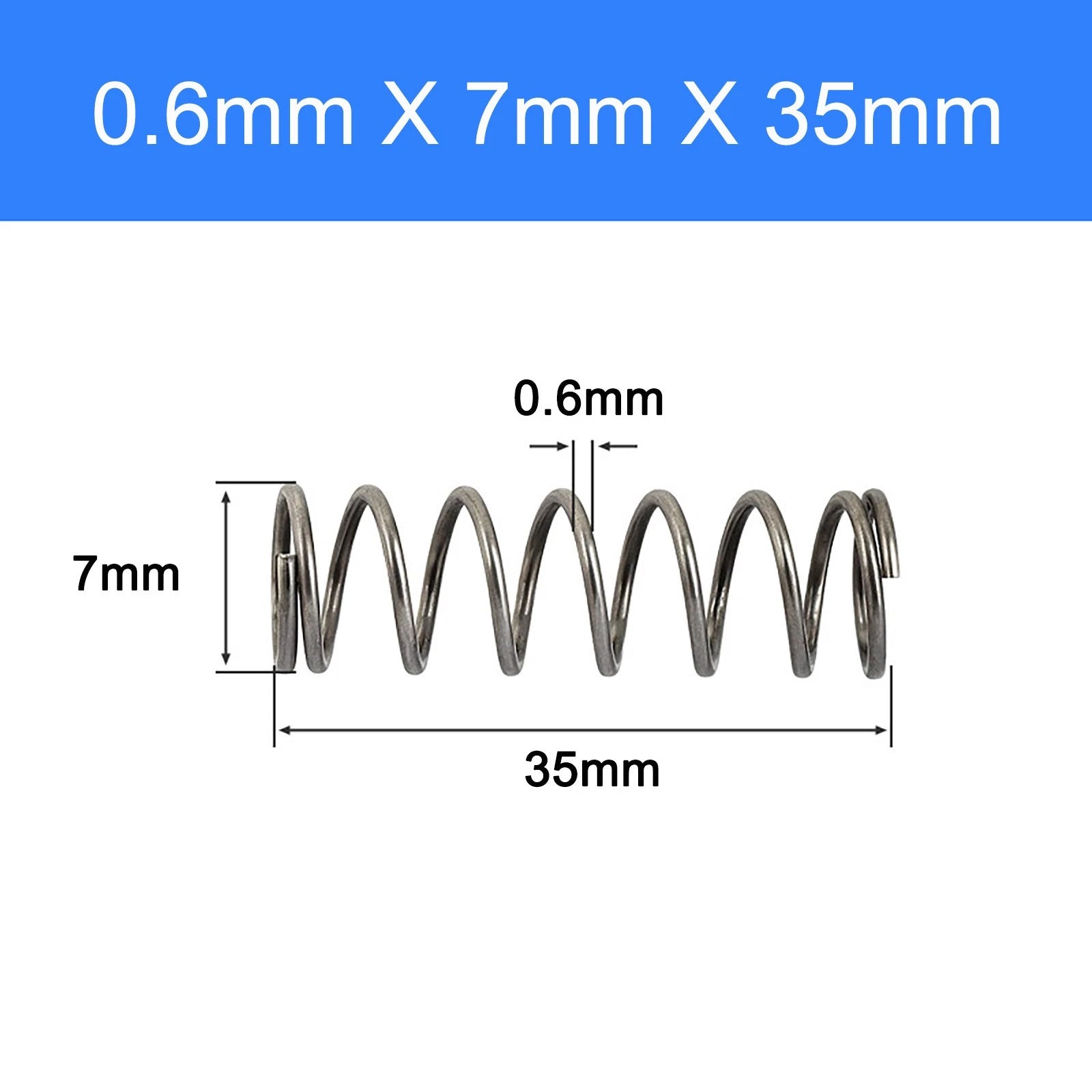 Spring Steel Compression Spring Pressure Coil Spring Wire 0.6mm OD 3-12mm Shop