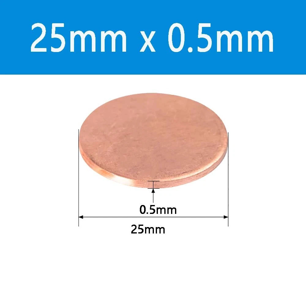 T2 Solid Pure Round Copper Sheet Flat Round Copper Disc Blank Round Metal Sheet