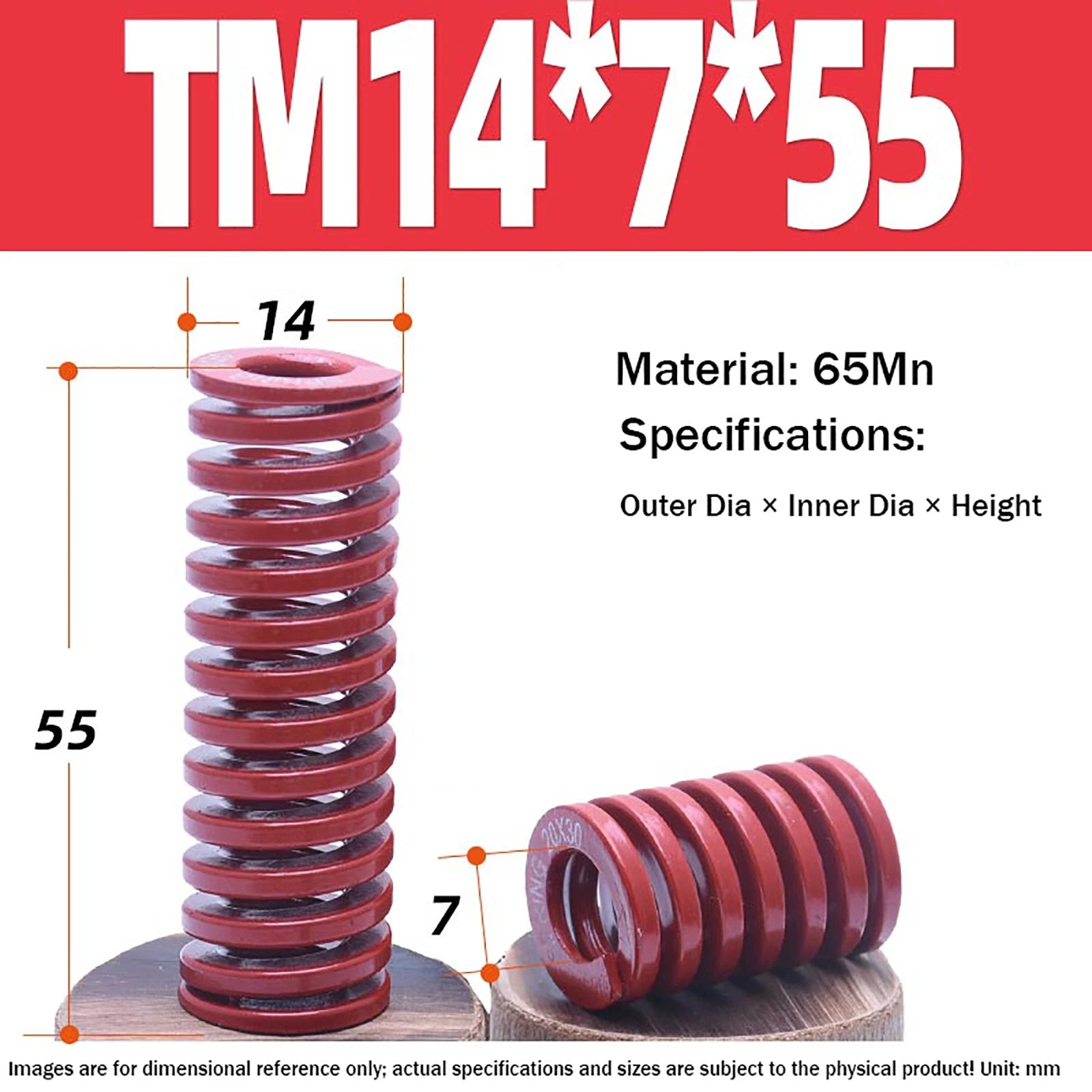 Heavy Load Duty Compression Die Spring, 8mm-50mm Diameter & Up To 400mm Long JIS