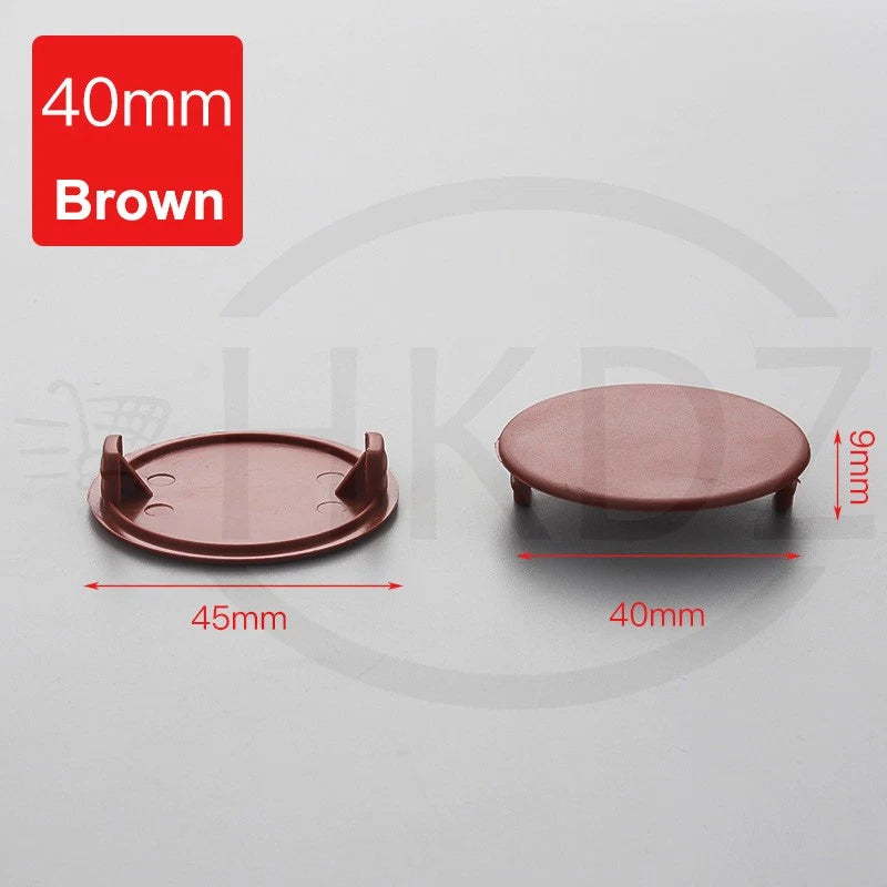 Plastic Screw Caps Covers 5–40mm – Push-in Furniture Hole Plugs, Black, White, Brown