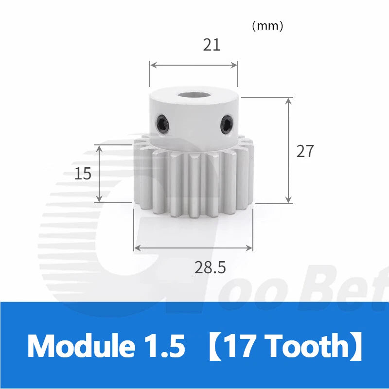 Module 0.5/1/1.5 Precision Spur Gear Aluminium 12-60 Tooth Motor Pinion with Hub