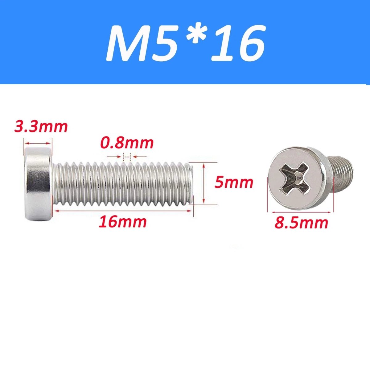 A2 Stainless Steel Cheese Head Phillips Machine Screws | M2–M8 Metric Bolts - HomeDIYer