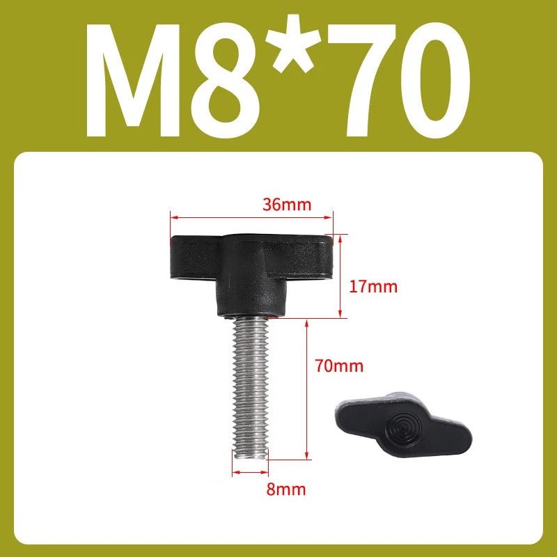 M4 M5 M6 M8 Wing Knob T - Handle Thumb Screw Bolts – Plastic Clamping Knob with Male Thread - HomeDIYer