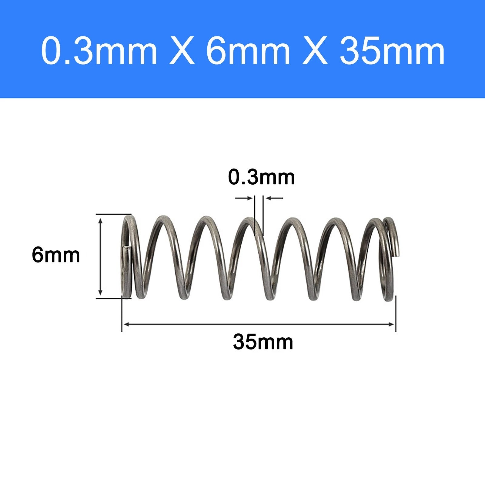 Spring Steel Compression Spring Pressure Coil Spring Wire 0.3mm OD 1.5-6mm Shop