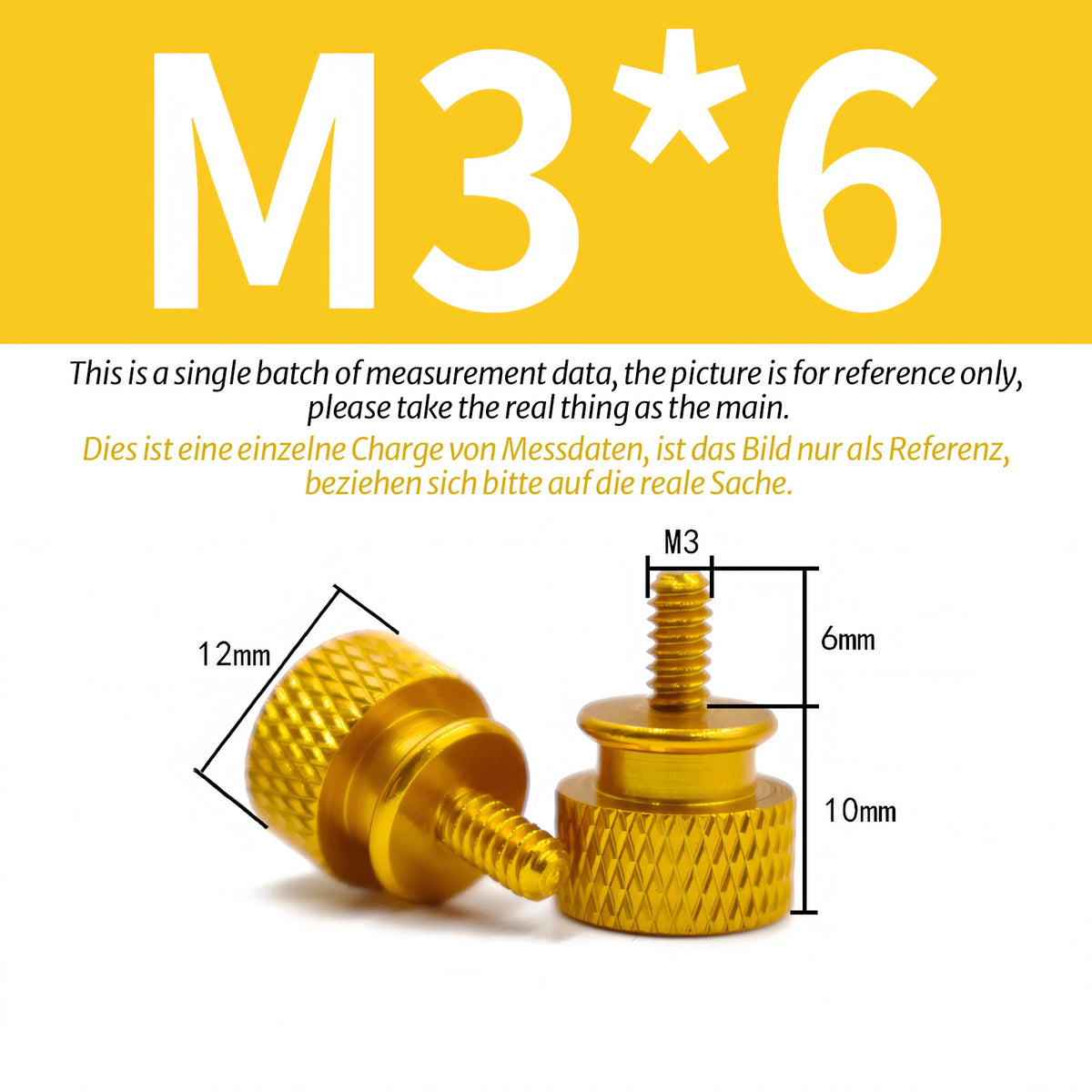 M3 Knurled Thumb Screws – Colorful Aluminum Alloy Hand-Tighten Grip Bolts