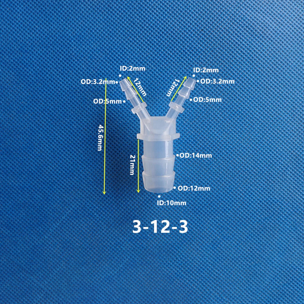 Y-Type 3-Way Barbed Hose Connector — Plastic Tee Fitting for Tube & Pipe