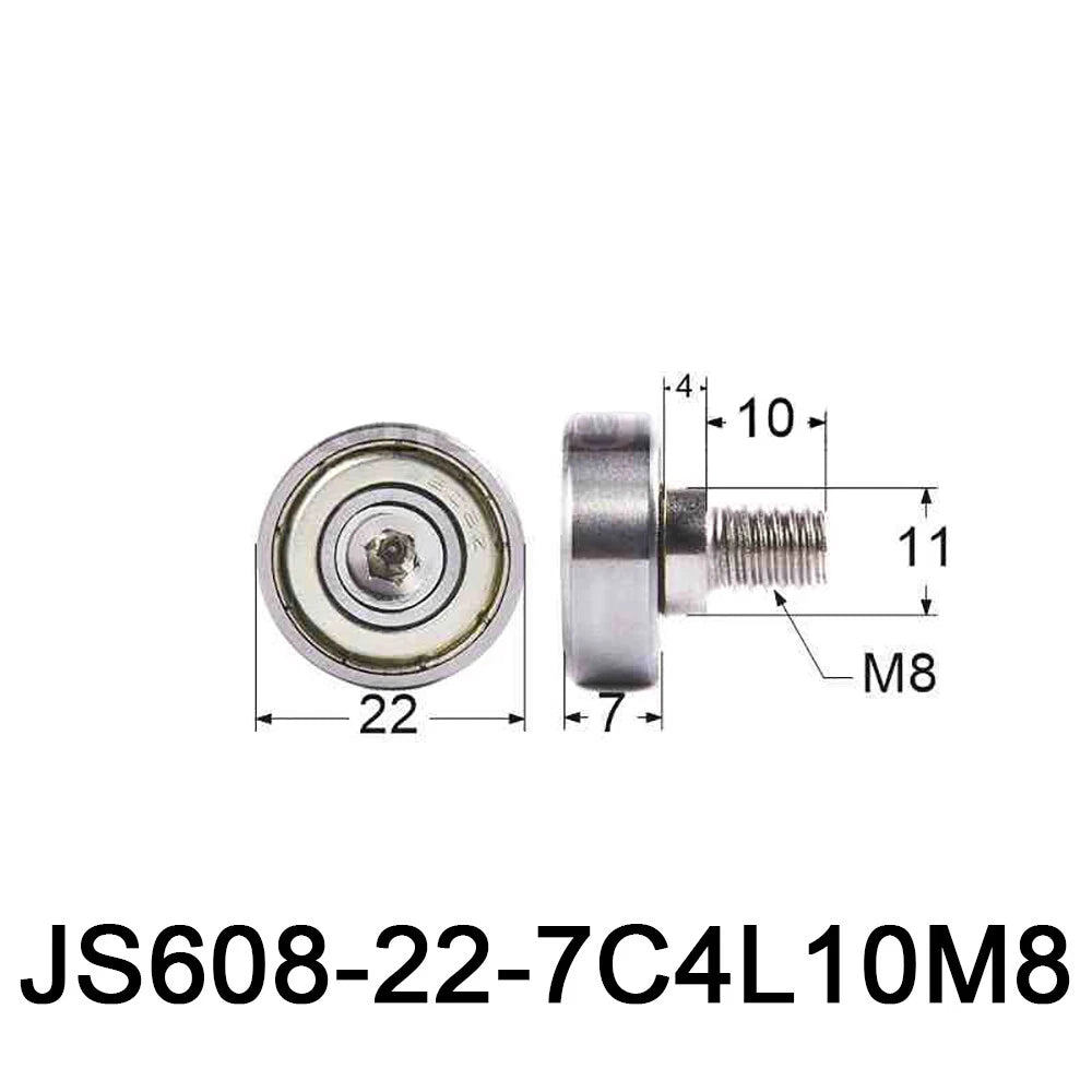 NTBG 7-52mm Metal Ball Bearing Pulley Flat Roller Guiding Wheel M3-M10 Threaded